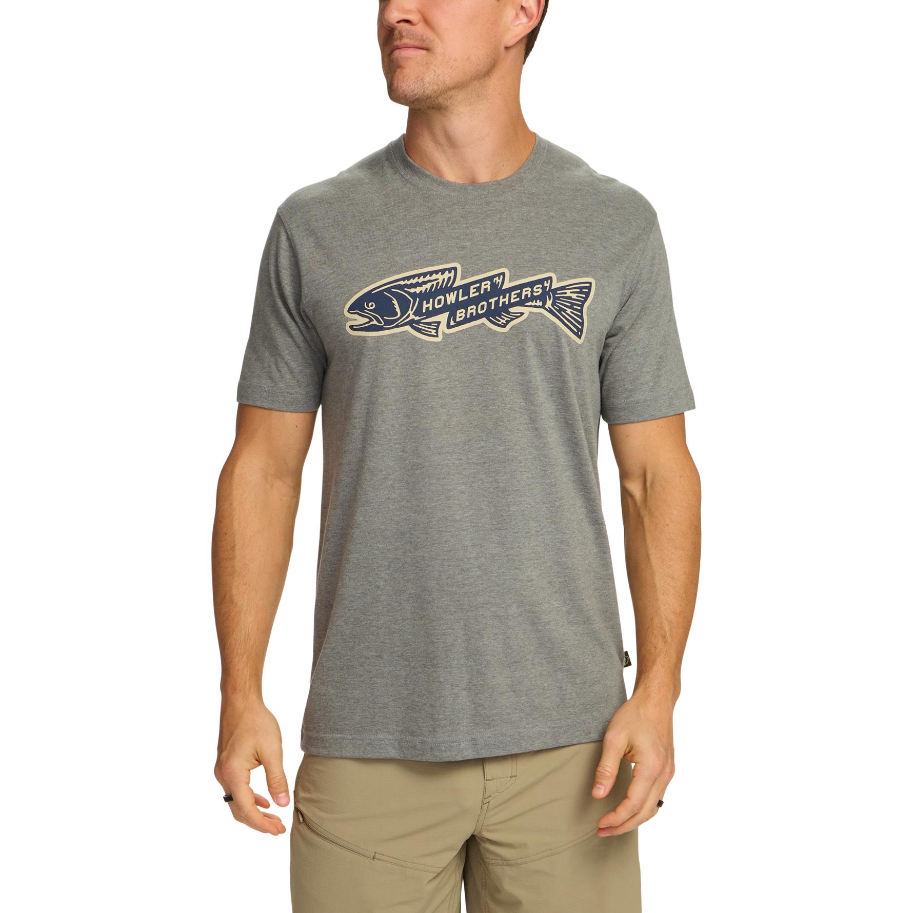 Howler Brothers Trout Bolt TShirt Men's in Athletic Grey Heather